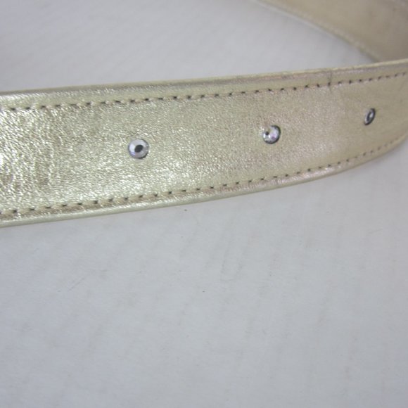 Vintage XL Women\'s Belt Simon Italy Gold Studded Leather Bougie main image 5